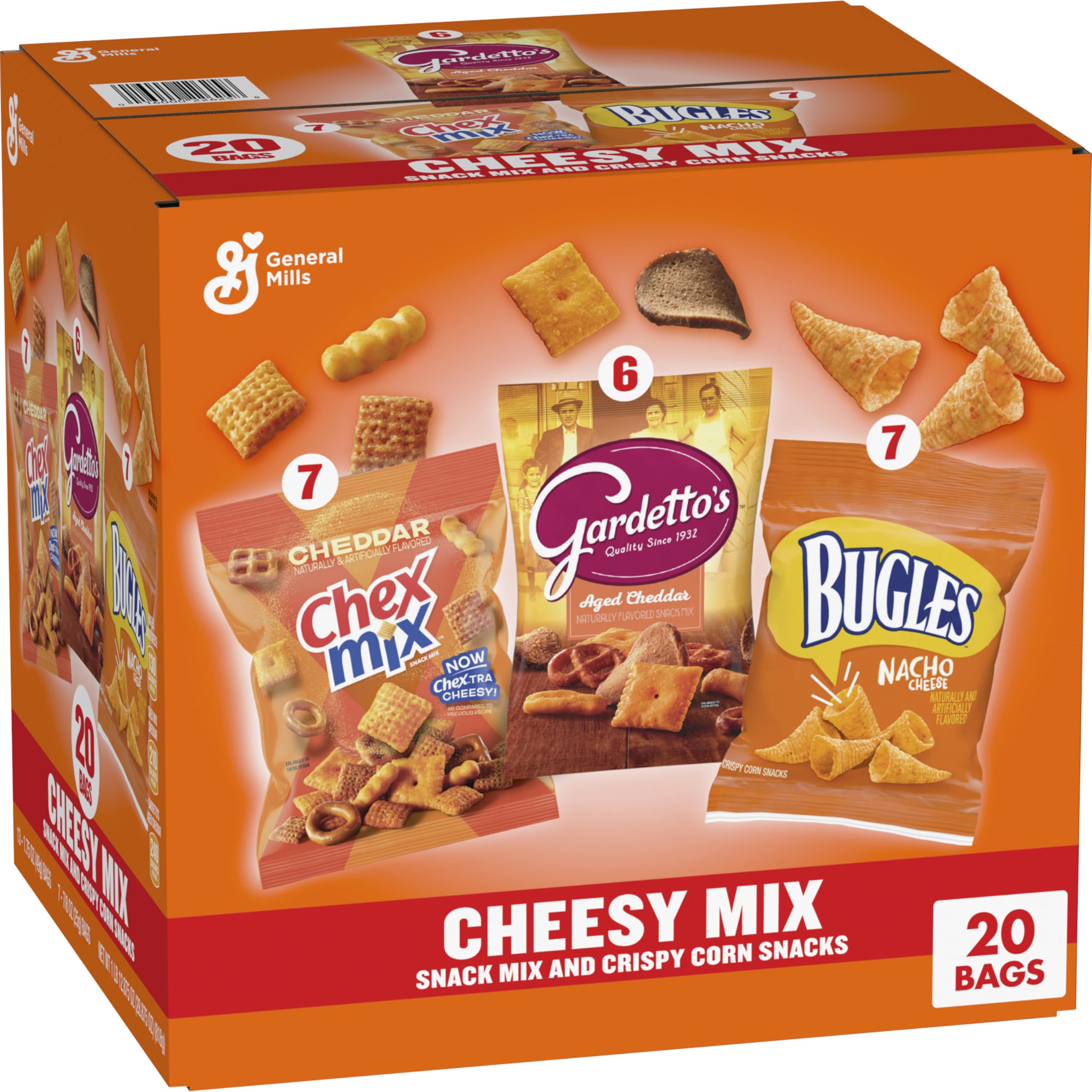 Amazon.com: Cheesy Mix Variety Pack Snacks, Chex Mix Cheddar